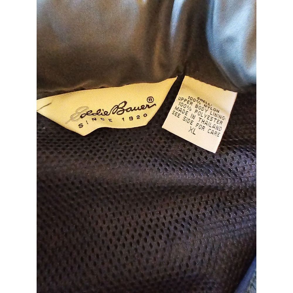 Eddie Bauer Jacket Navy Nylon Shell Windbreaker XL Spring Jacket Lightweight - Picture 2 of 6
